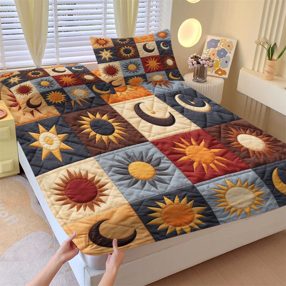 Bed Sheet Microfiber - Parure de lit imprimée Soleil et