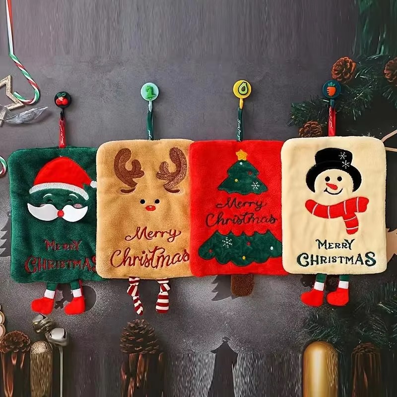 Home Textiles Towel - Serviette de Noël suspendue, motif Père