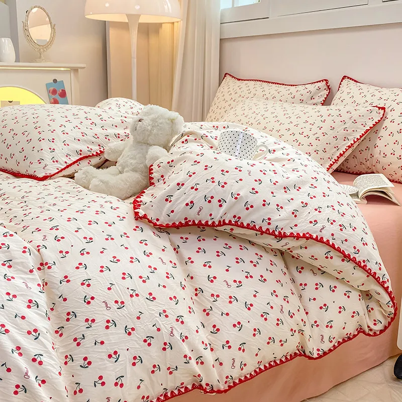 Bed Sheet Microfiber - Parure de lit tulipe violette pour