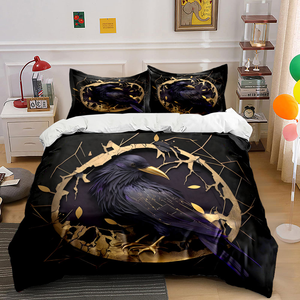 Bed Sheet Microfiber - Ensemble de literie gothique 3 pièces