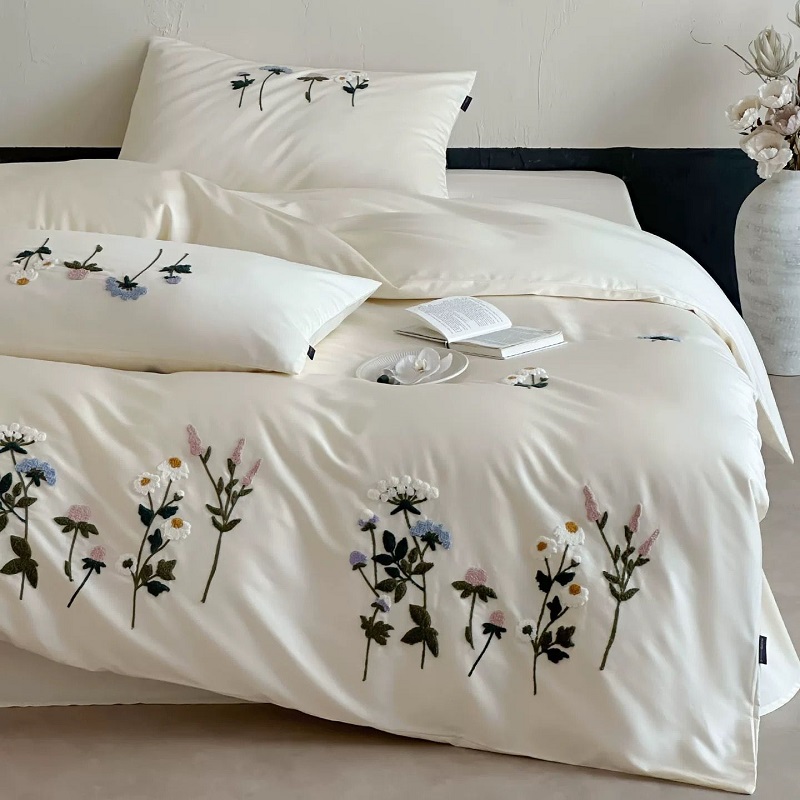 Home Textiles Towel Set - Style pastoral 1000TC coton à fibres