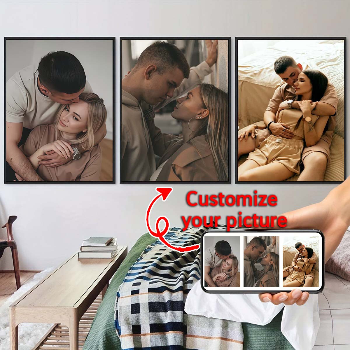 Triptyque - Cadre photo en boi - Home Textiles & Decorations avis et prix