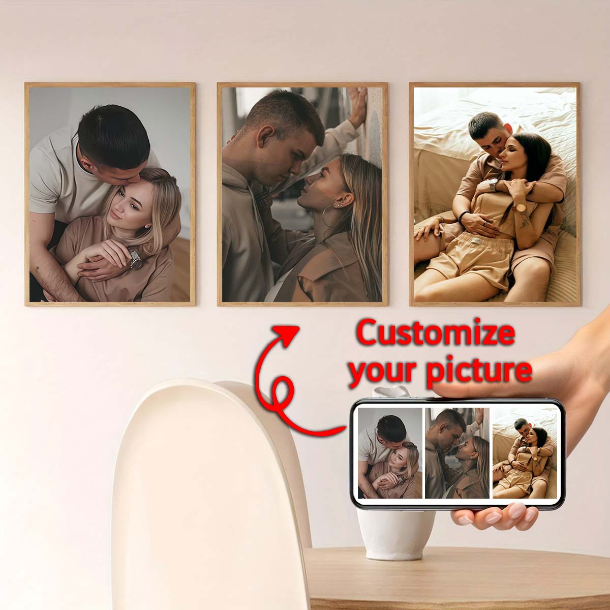 Triptyque - Cadre photo en boi - Home Textiles & Decorations avis et prix