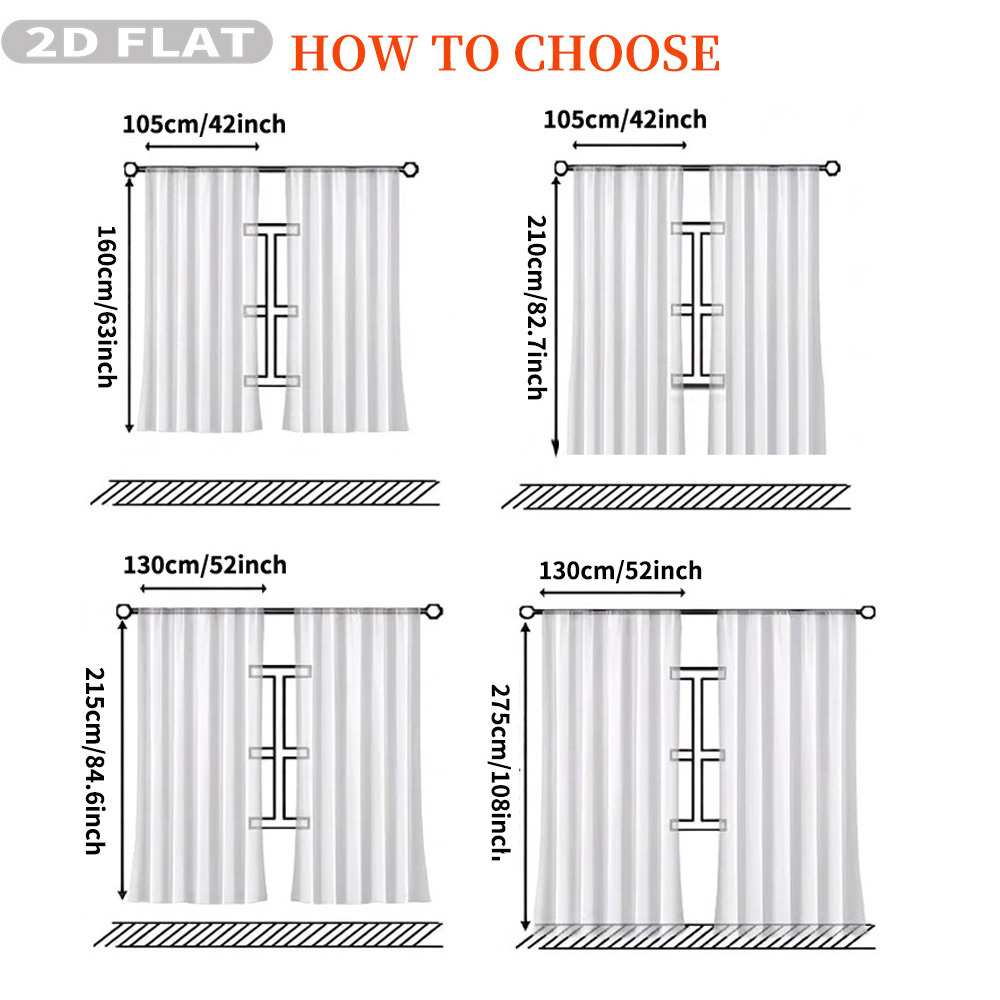 Rideaux transparents plats 2D  - Home Textiles & Decorations avis et prix