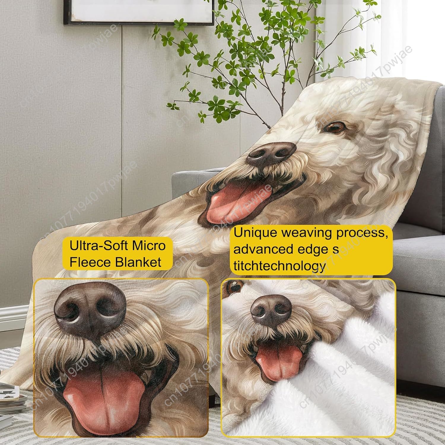 Couverture avec Portrait de ca - Home Textiles & Decorations avis et prix