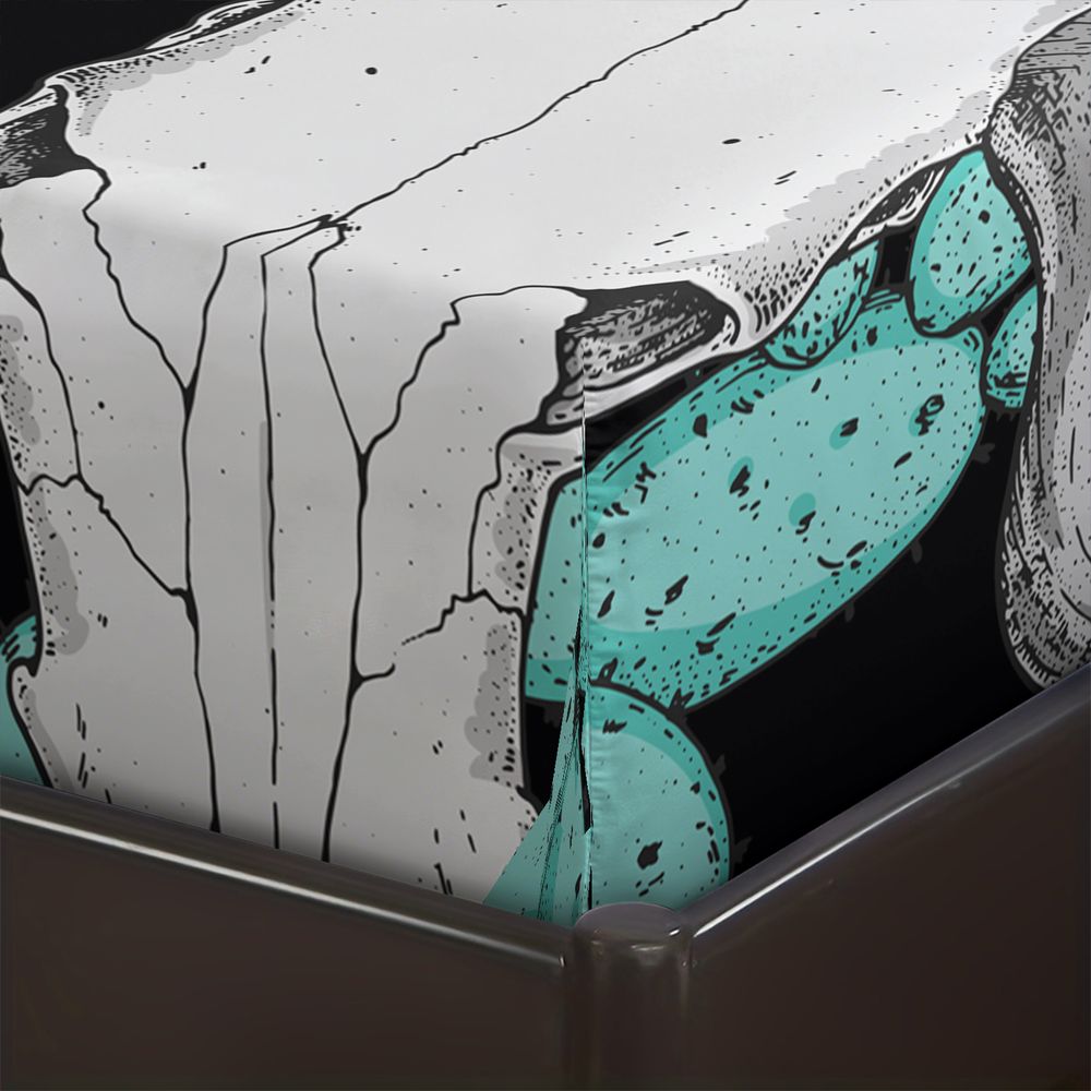 Parure de lit imprimée crâne d - Bed Sheet Microfiber avis et prix